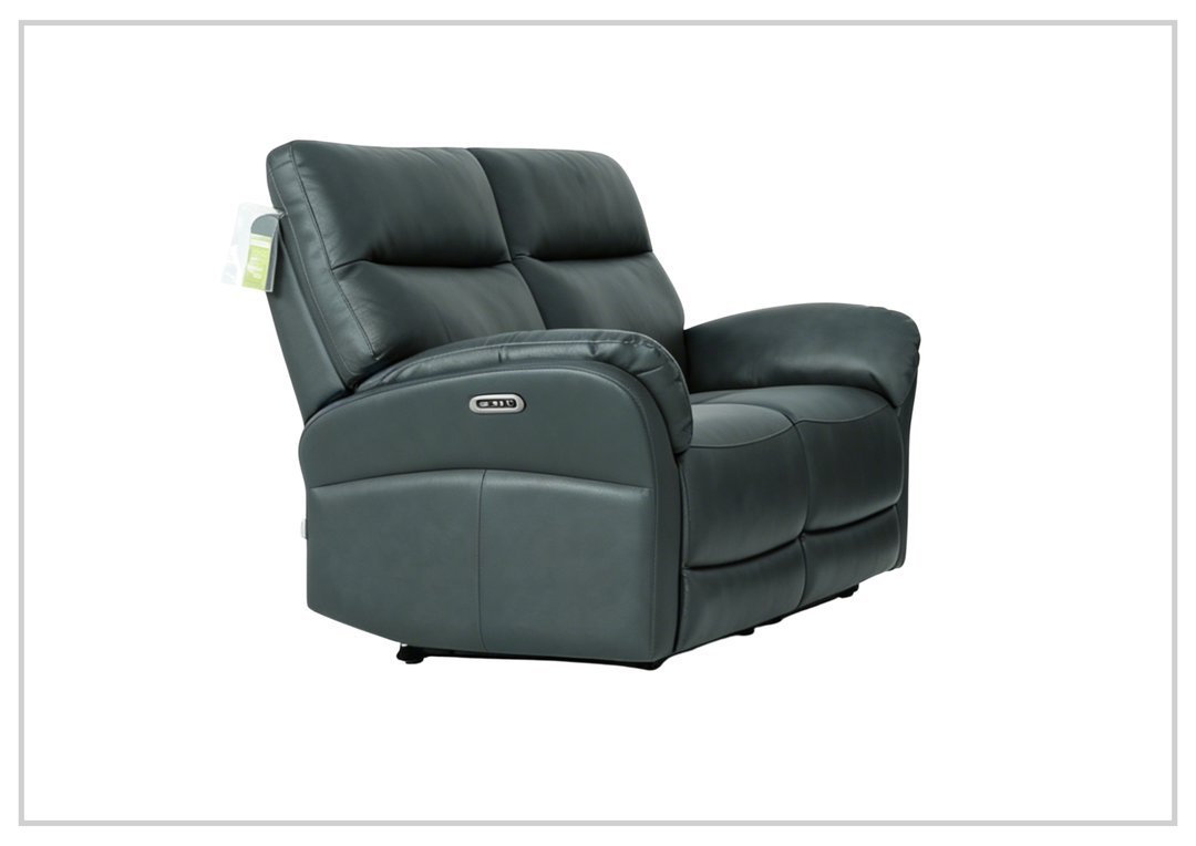 Riverton Leather Reclining Loveseat | USB Charging | Klaussner