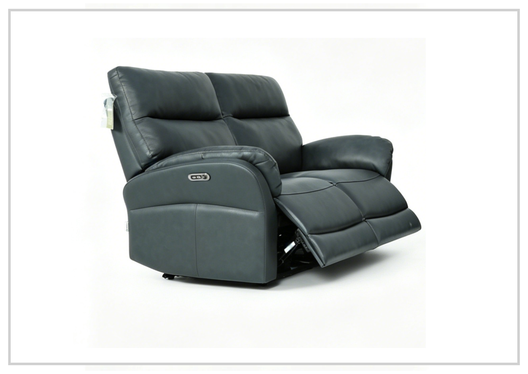 Riverton Leather Reclining Loveseat | USB Charging | Klaussner