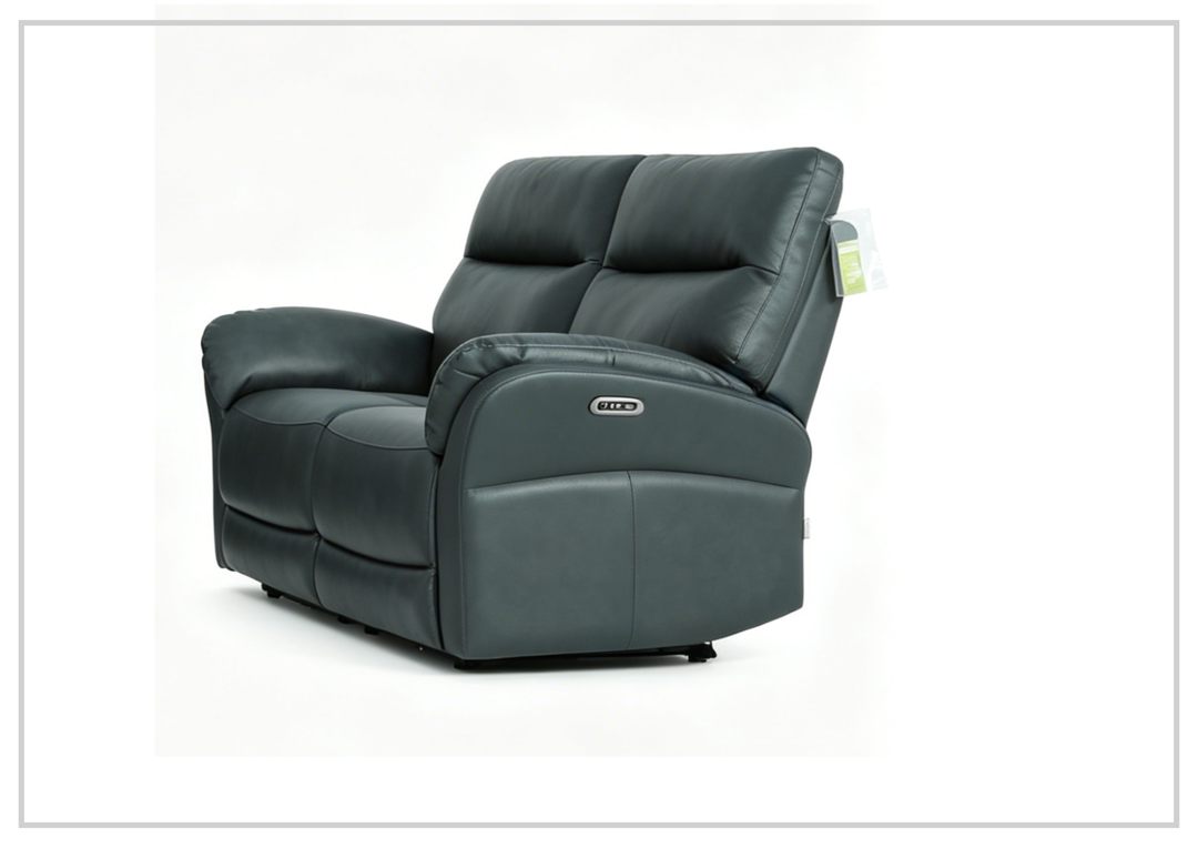 Riverton Leather Reclining Loveseat | USB Charging | Klaussner