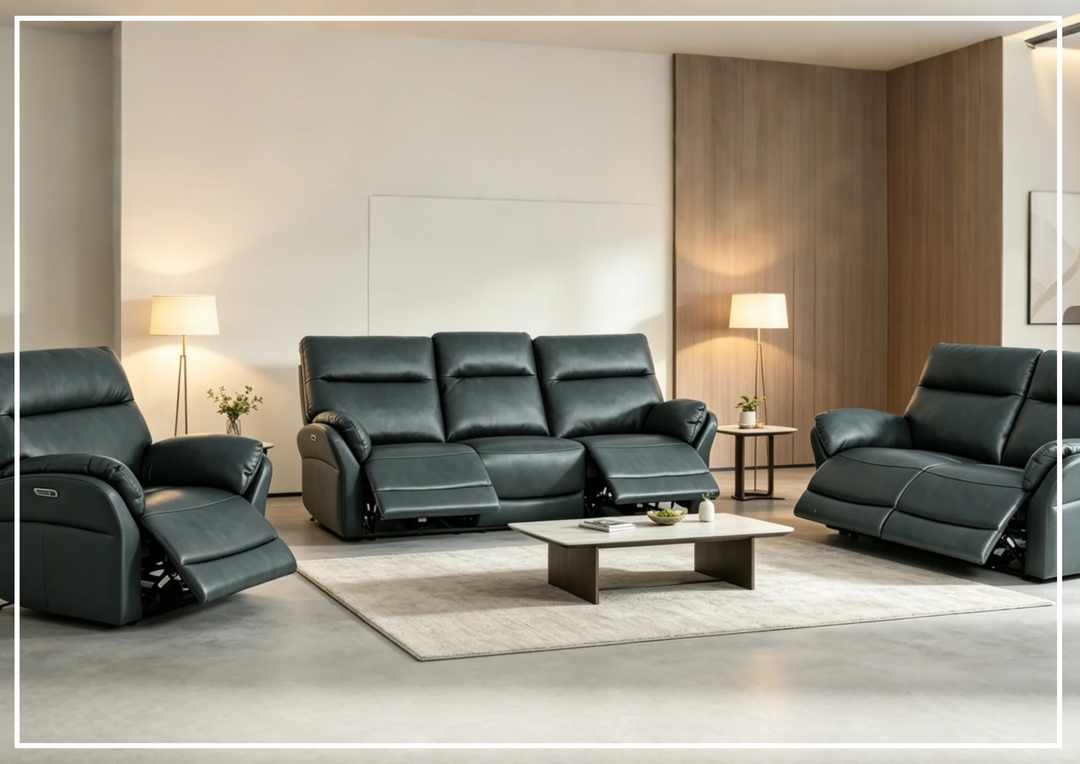 Riverton Leather Power Reclining Sofa | Top Grain USB & USB-C Ports | Klaussner