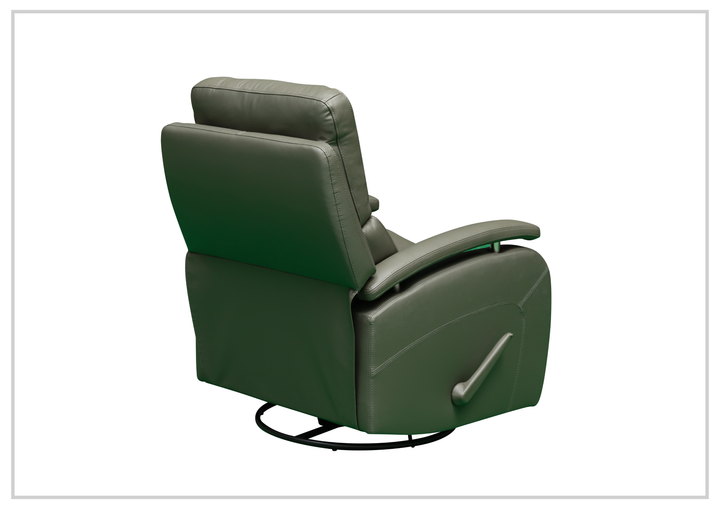 Klaussner Rosen Swivel Glider Recliner Chair in Leather