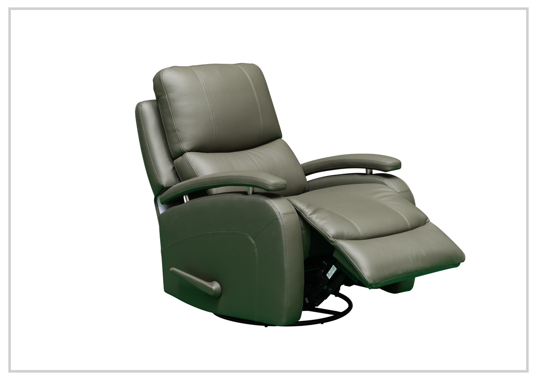 Klaussner Rosen Swivel Glider Recliner Chair in Leather