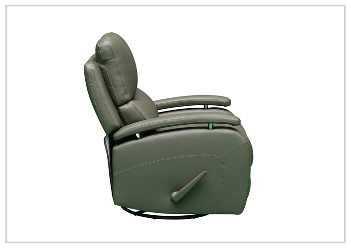 Klaussner Rosen Swivel Glider Recliner Chair in Leather