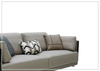 Soriano Leather 3-Seater Sofa | Metallic Base | Marble Accents | Klaussner