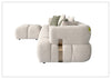 Valenza Square Arms Sectional Sofa with Chaise | Ivory Fabric | Klaussner-Jennihome