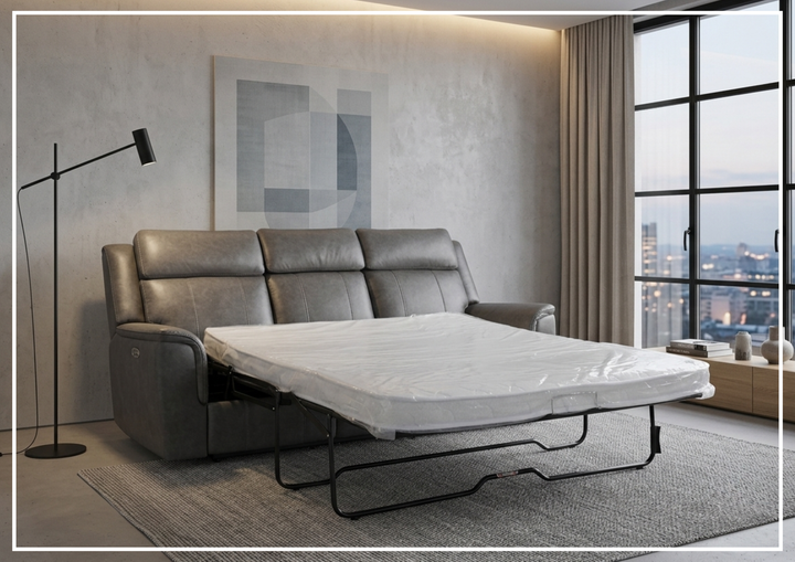 Klaussner Velari Gray Fabric 3-Seater Queen Sleeper Sofa-Jennihome