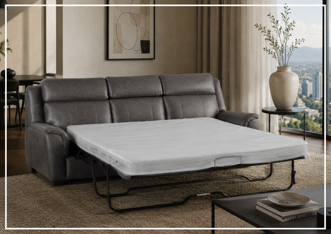 Klaussner Velari Gray Fabric 3-Seater Queen Sleeper Sofa-Jennihome