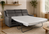 Klaussner Velari Gray Fabric 3-Seater Queen Sleeper Sofa-Jennihome