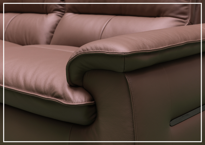 Vionetta Leather Loveseat | Dark Brown | S-Spring Seats | Klaussner
