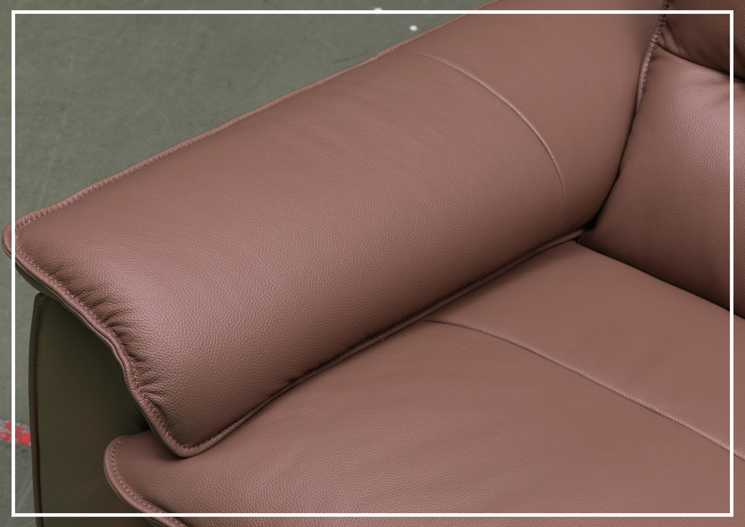 Vionetta Leather Loveseat | Dark Brown | S-Spring Seats | Klaussner