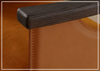 Visione Arm Dining Chair | Orange | Leather | Metal Legs | Klaussner-jennihome