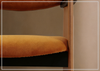 Visione Arm Dining Chair | Orange | Leather | Metal Legs | Klaussner-jennihome