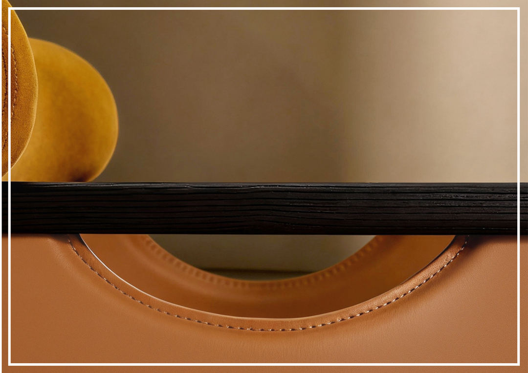 Visione Arm Dining Chair | Orange | Leather | Metal Legs | Klaussner-jennihome