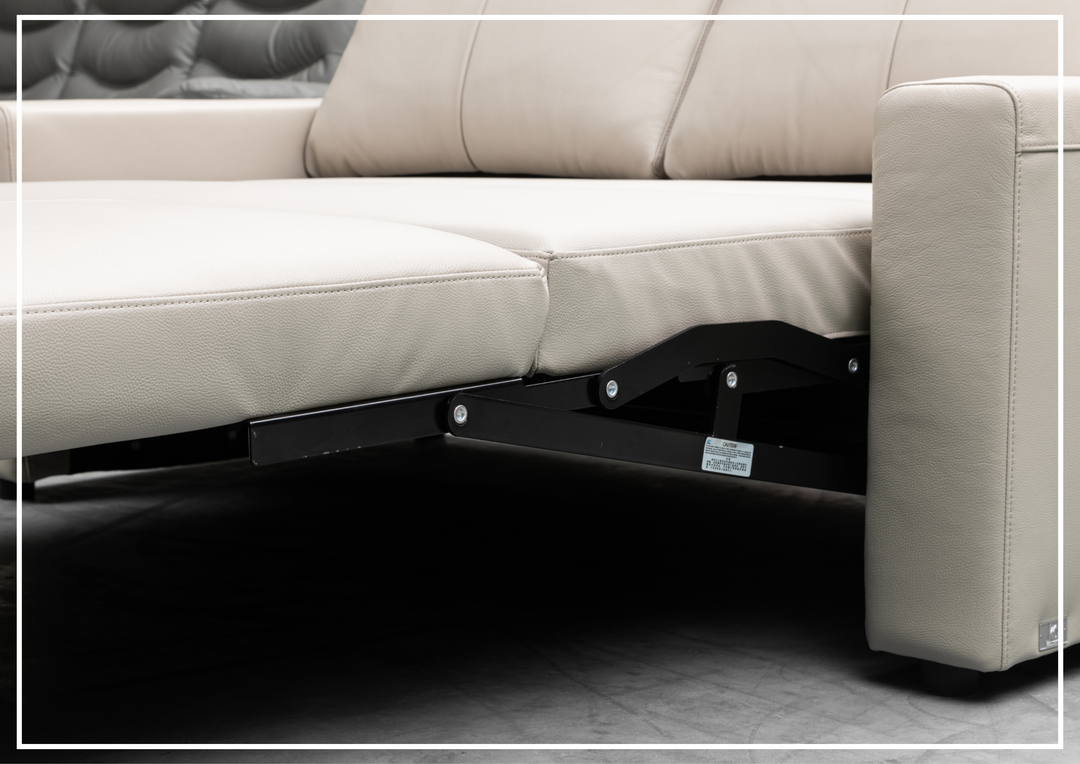 Klaussner Beltoni Sleeper Sofa in Leather and Fabric Option