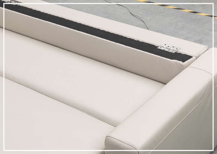 Klaussner Beltoni Sleeper Sofa in Leather and Fabric Option