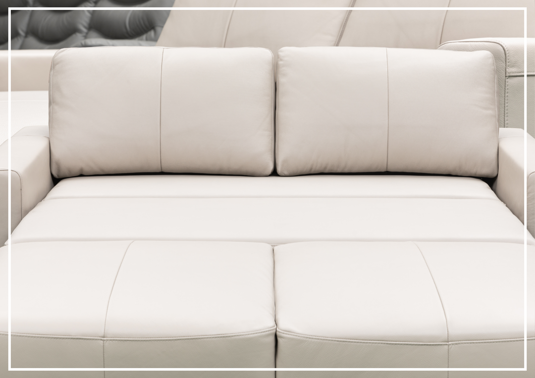 Klaussner Beltoni Sleeper Sofa in Leather and Fabric Option