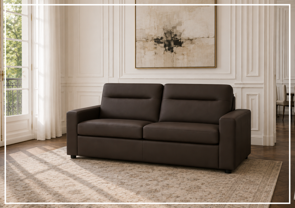 Klaussner Jamie Leather Queen Sleeper Sofa