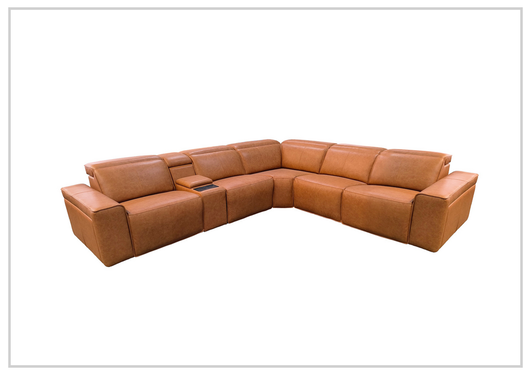 Klaussner Leonardo 6-Piece Power Recliner Sectional Sofa with Storage-Jennihome
