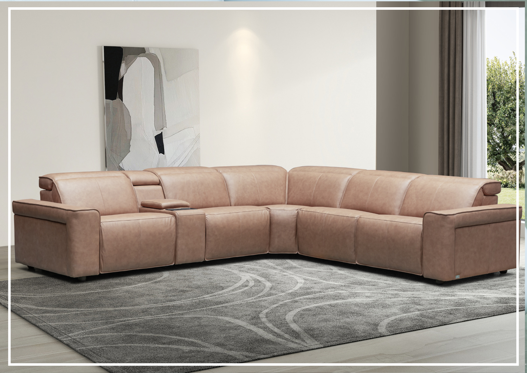 Lorenzo 6-Piece Recliner Sectional | Power Footrest & Headrest | Klaussner