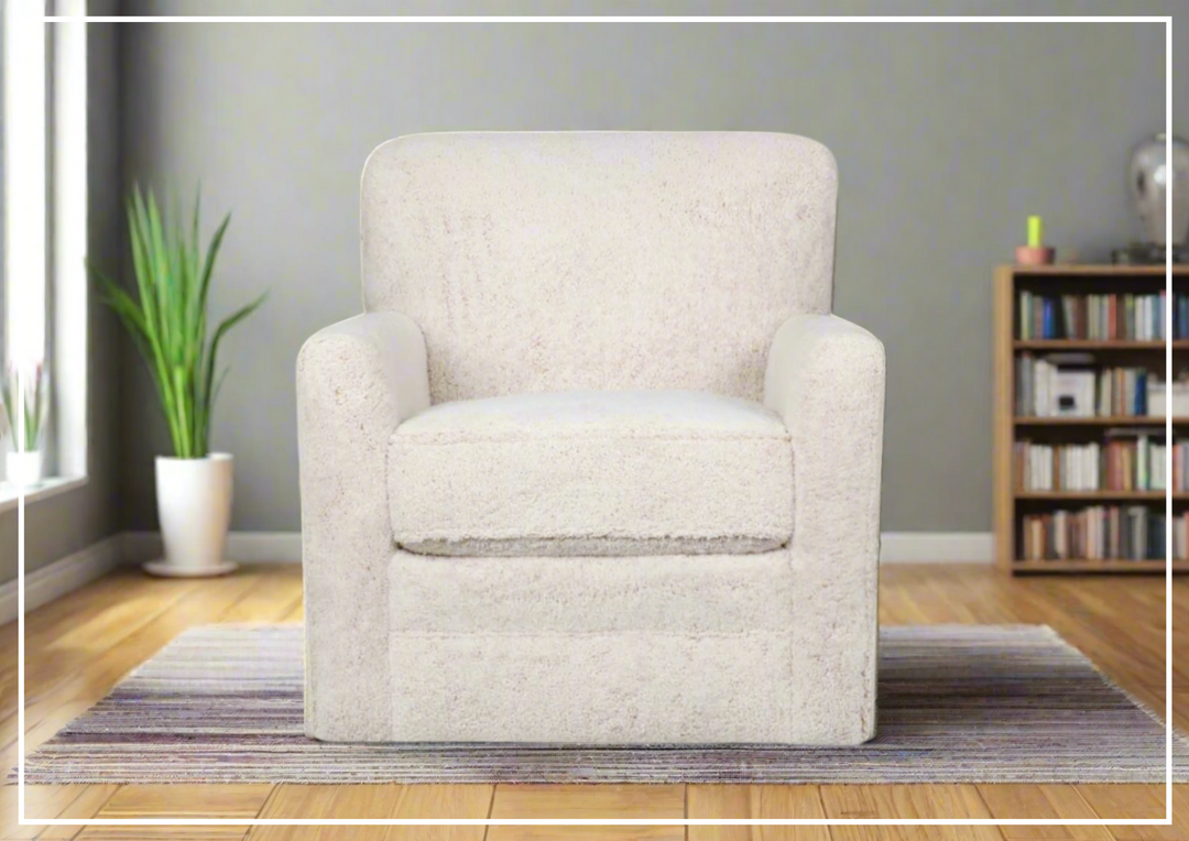 Klaussner Marlow Fabric Swivel Accent Chair with Track Arms-Jennihome