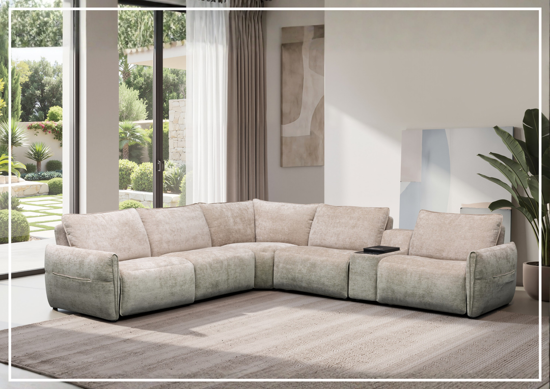 Stanza Power Reclining Sectional Sofa | Fabric | 3 Motors | Klaussner