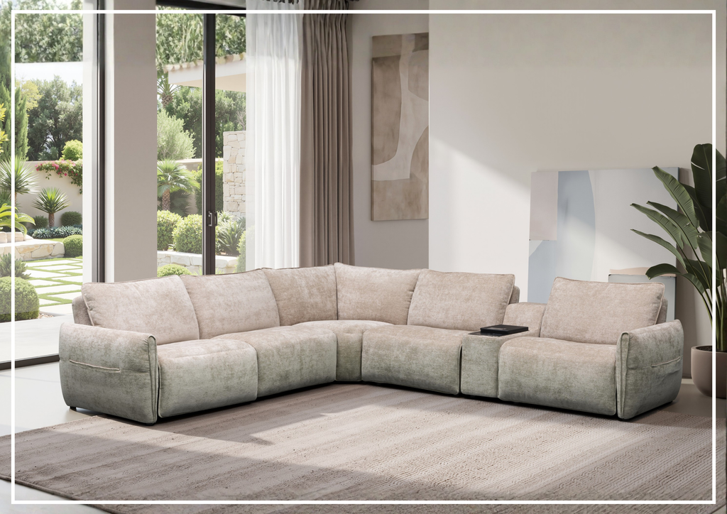 Stanza Power Reclining Sectional Sofa | Fabric | 3 Motors | Klaussner