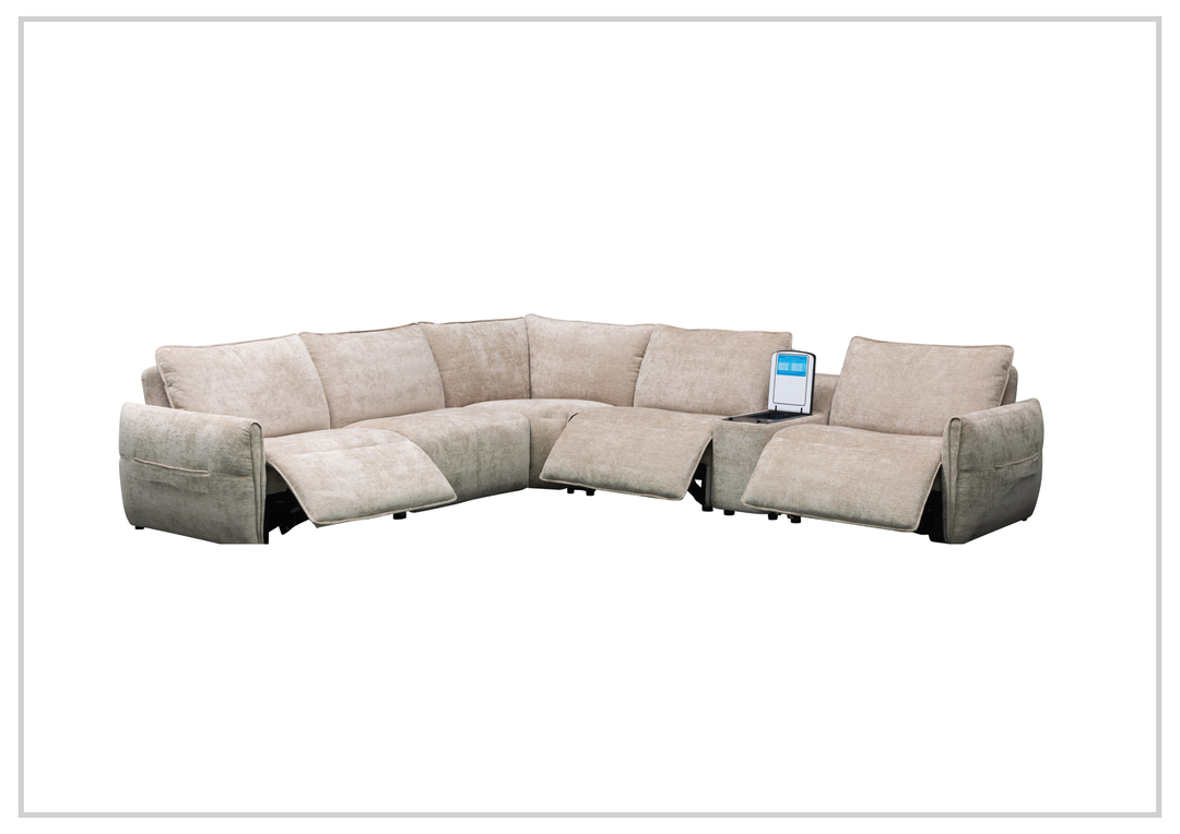 Stanza Power Reclining Sectional Sofa | Fabric | 3 Motors | Klaussner