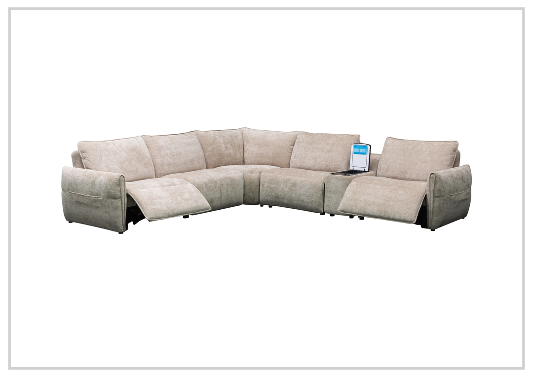 Stanza Power Reclining Sectional Sofa | Fabric | 3 Motors | Klaussner