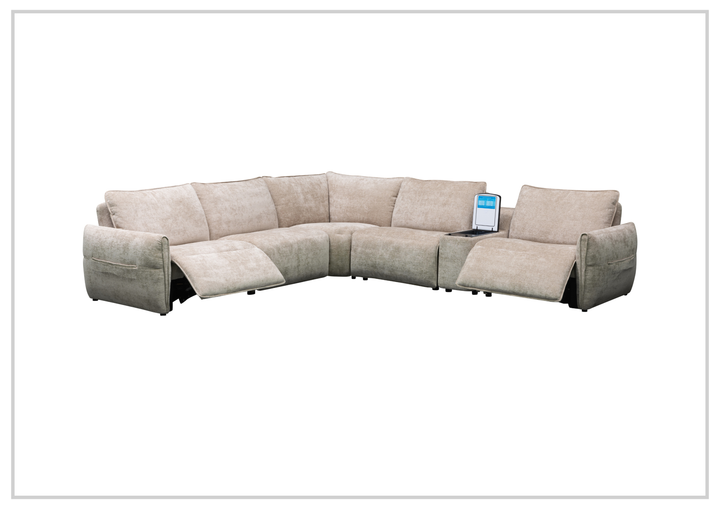 Stanza Power Reclining Sectional Sofa | Fabric | 3 Motors | Klaussner