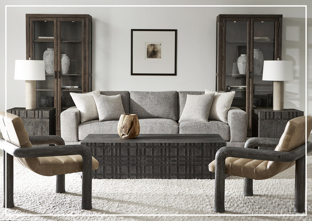 Lars Fabric Sofa | Track Arms | Wooden Block Feet | Bernhardt-Jennihome