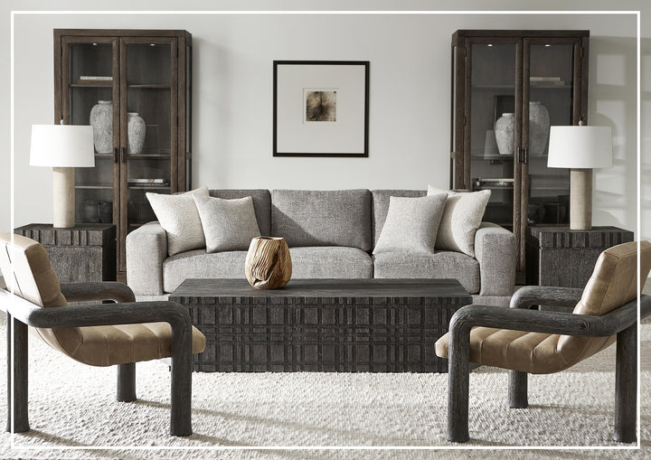 Lars Fabric Sofa | Track Arms | Wooden Block Feet | Bernhardt-Jennihome