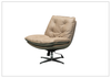 Lenvoro Swivel Chair | Leather In Beige | Klaussner - Jenniihome