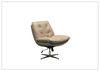 Lenvoro Swivel Chair | Leather In Beige | Klaussner - Jenniihome