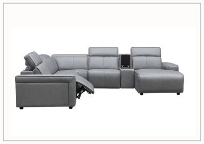 Gio Italia Leonardo 6-Piece Power Recliner Sectional Sofa with Storage