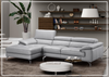 Gio Italia Lexus 3-Seater Premium Leather Sectional Sofa With Chaise-Jennihome