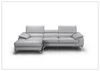 Gio Italia Lexus 3-Seater Premium Leather Sectional Sofa With Chaise-Jennihome
