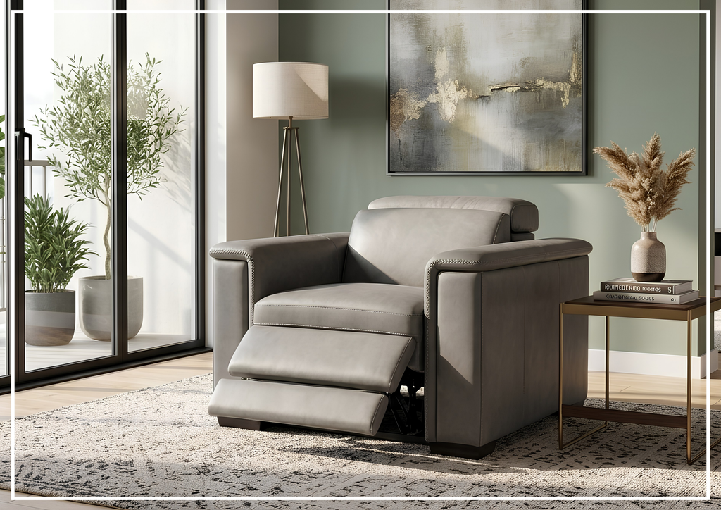 Lioni Leather Power Reclining Chair With USB Port | Bernhardt