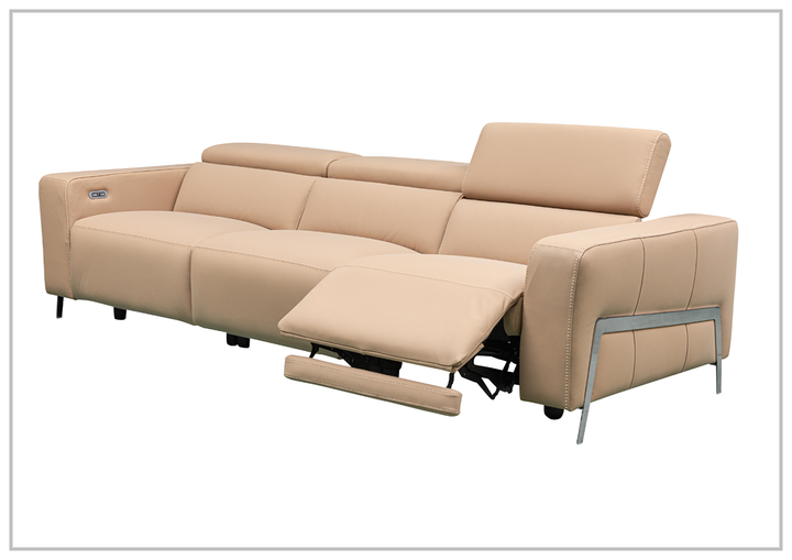 Luca 3-Seater Power Reclining Sofa in Camel with Adjustable Headrest and Footrest - jennihome