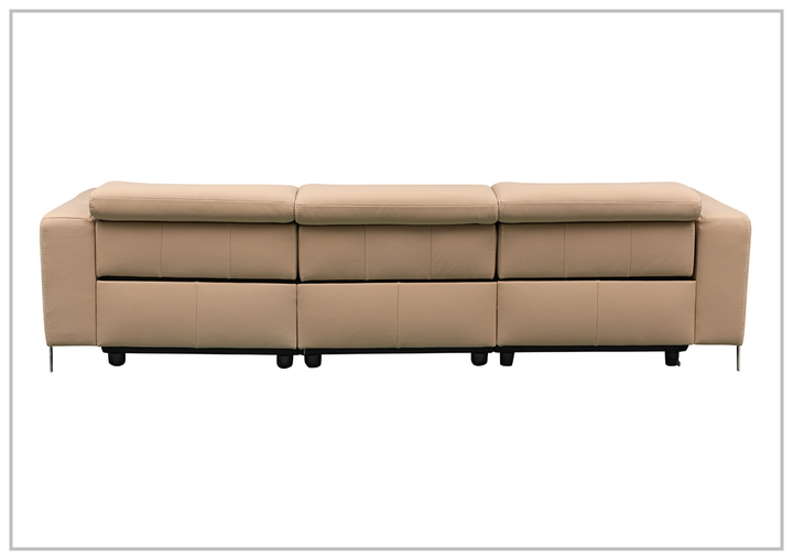 Klaussner Luca 3-Seater Power Reclining Sofa in Camel with Adjustable Headrest and Footrest