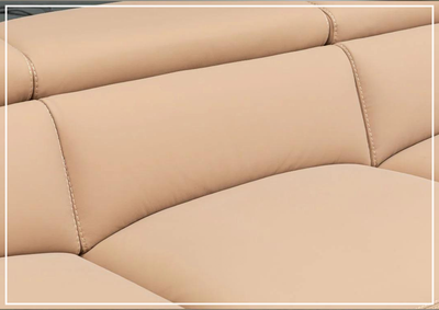 Luca 3-Seater Power Reclining Sofa in Camel with Adjustable Headrest and Footrest - jennihome