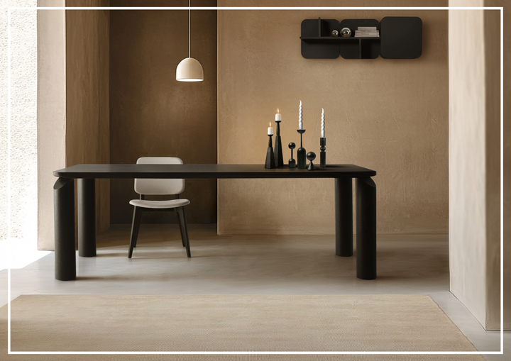 Lucca Dining Table | Smoke Black | Klaussner - Jennihome