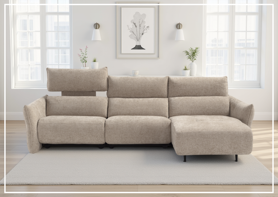 Luminara Power Recliner Sectional Sofa | L-Shape | Fabric | Klaussner - Jennihome