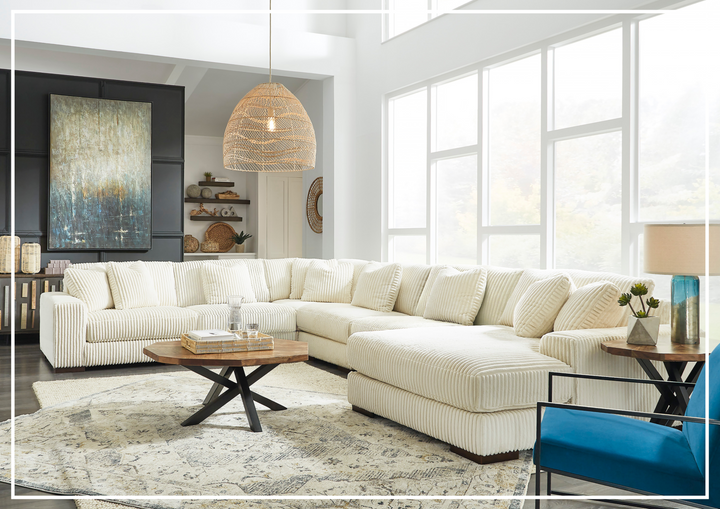 Gio Italia Lunox 6-Piece Fabric Sectional Sofa With Chaise-Jennihome