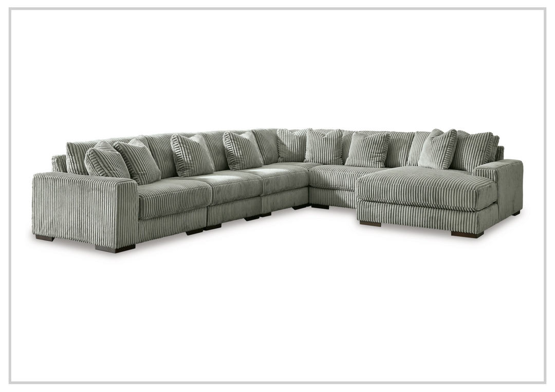 Gio Italia Lunox 6-Piece Fabric Sectional Sofa With Chaise-Jennihome