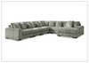 Gio Italia Lunox 6-Piece Fabric Sectional Sofa With Chaise-Jennihome