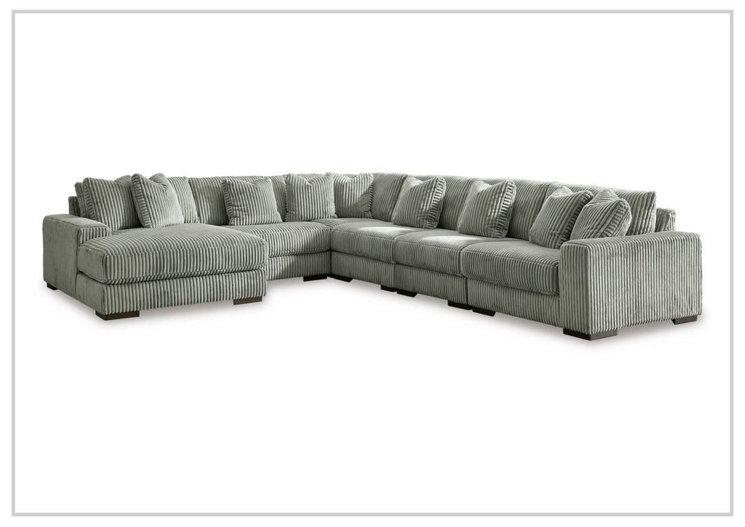 Gio Italia Lunox 6-Piece Fabric Sectional Sofa With Chaise-Jennihome