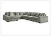 Gio Italia Lunox 6-Piece Fabric Sectional Sofa With Chaise-Jennihome