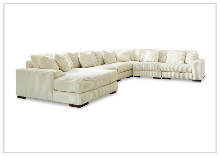 Gio Italia Lunox 6-Piece Fabric Sectional Sofa With Chaise-Jennihome
