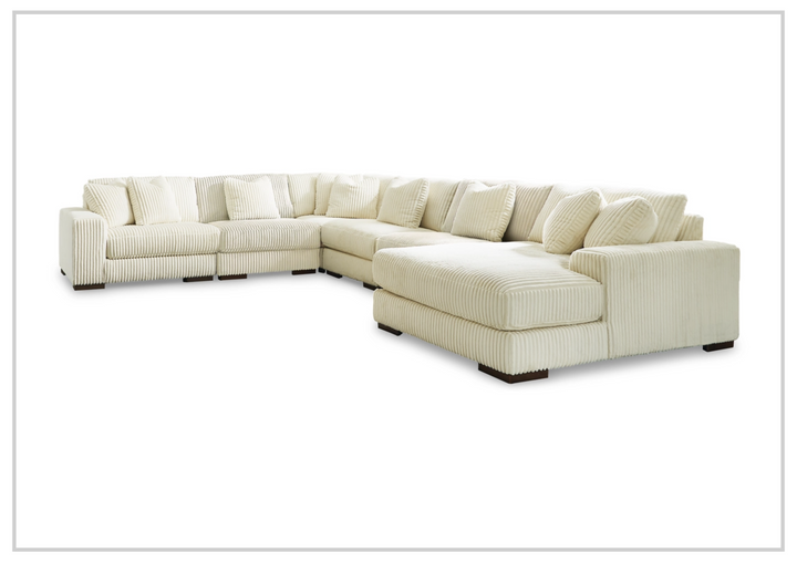Gio Italia Lunox 6-Piece Fabric Sectional Sofa With Chaise-Jennihome