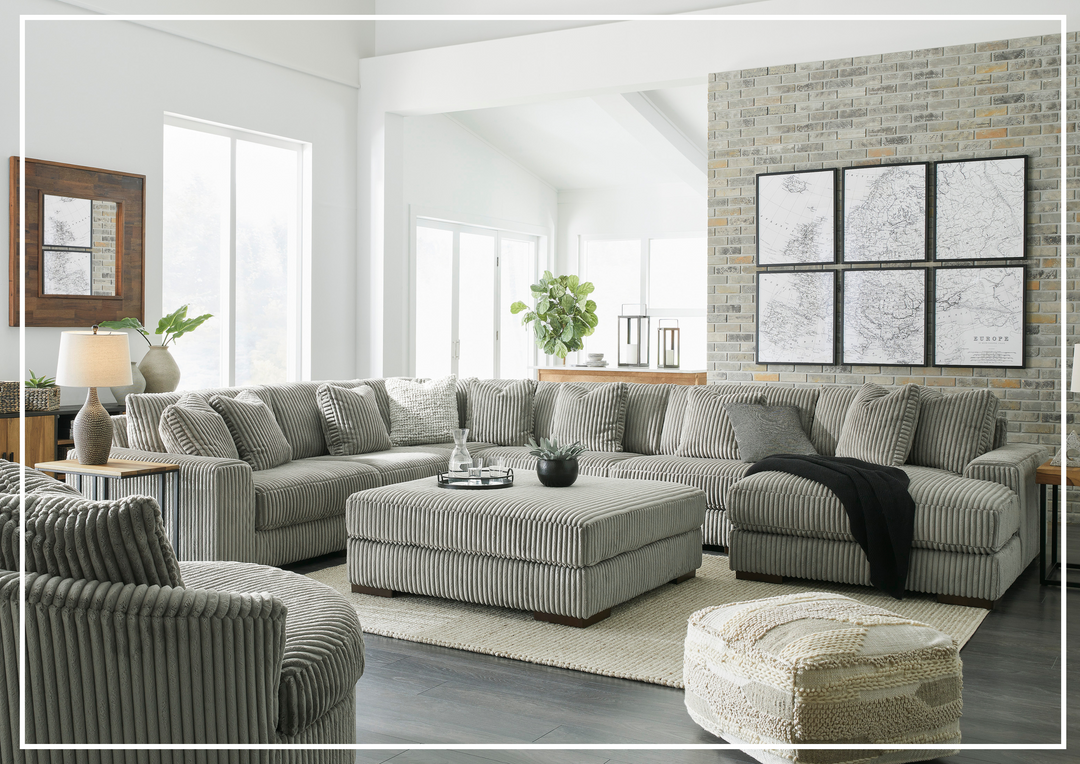Gio Italia Lunox 6-Piece Fabric Sectional Sofa With Chaise-Jennihome